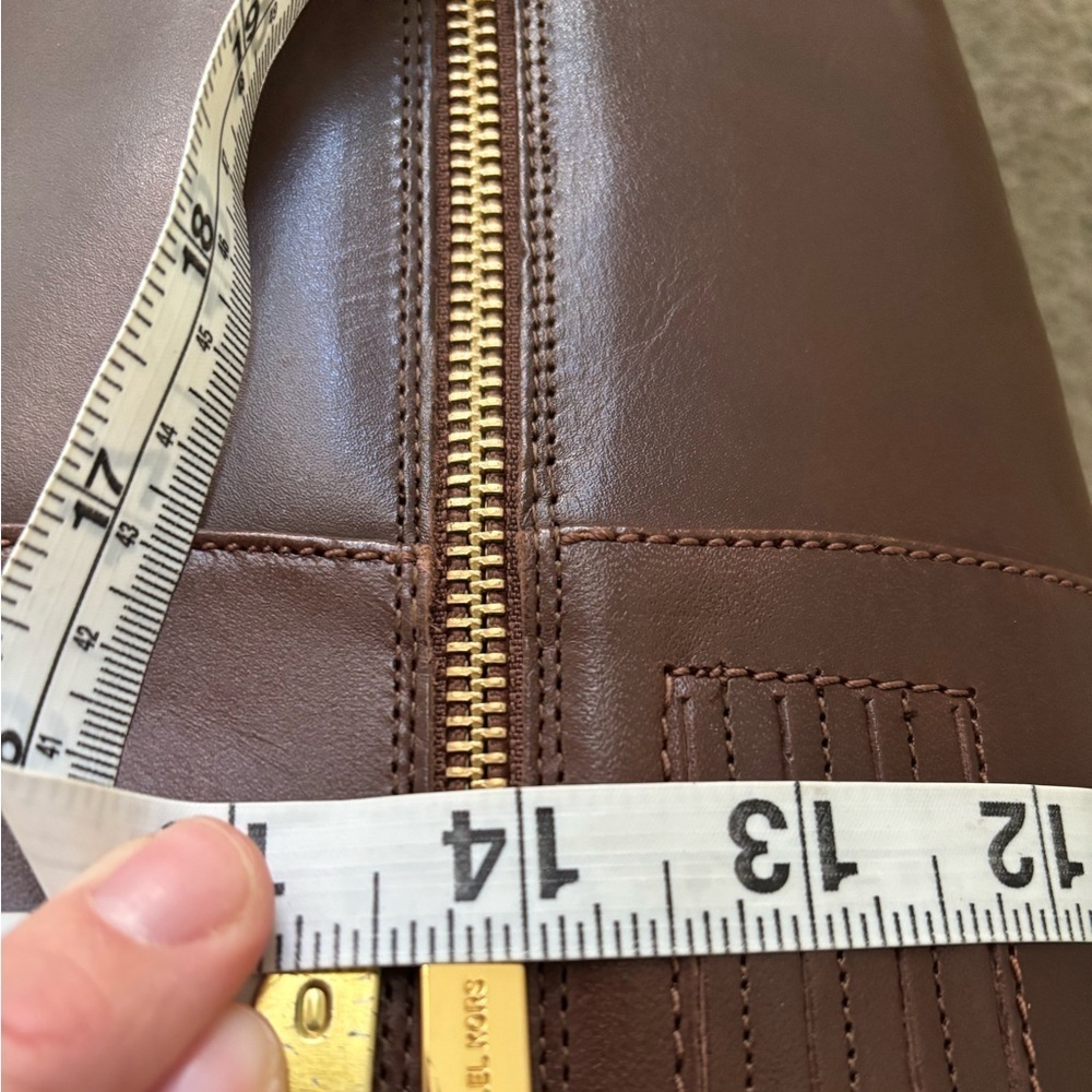 6.5 Michael Kors Fulton Harness BrownLeather Riding Boots - Picture 6 of 7